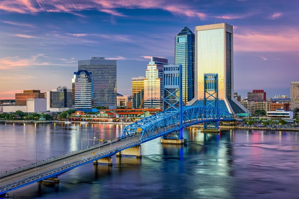 Jacksonville, Florida, USA downtown city skyline.